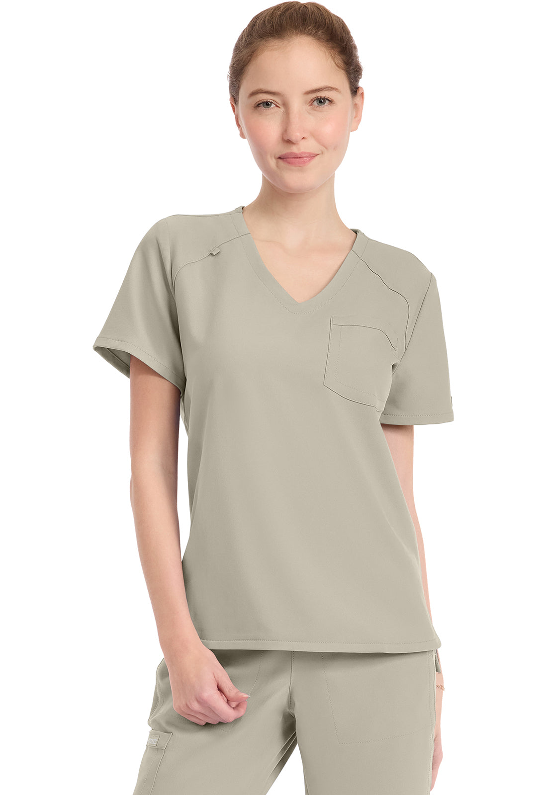 Originals Ultra CK954A Women's Tuck-in V-Neck Top Khaki Image