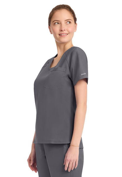 Originals Ultra CK954A Women's Tuck-in V-Neck Top Pewter