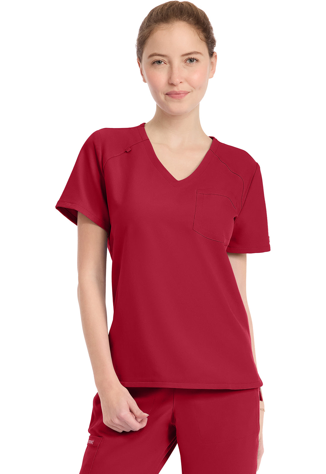 Originals Ultra CK954A Women's Tuck-in V-Neck Top Red Image
