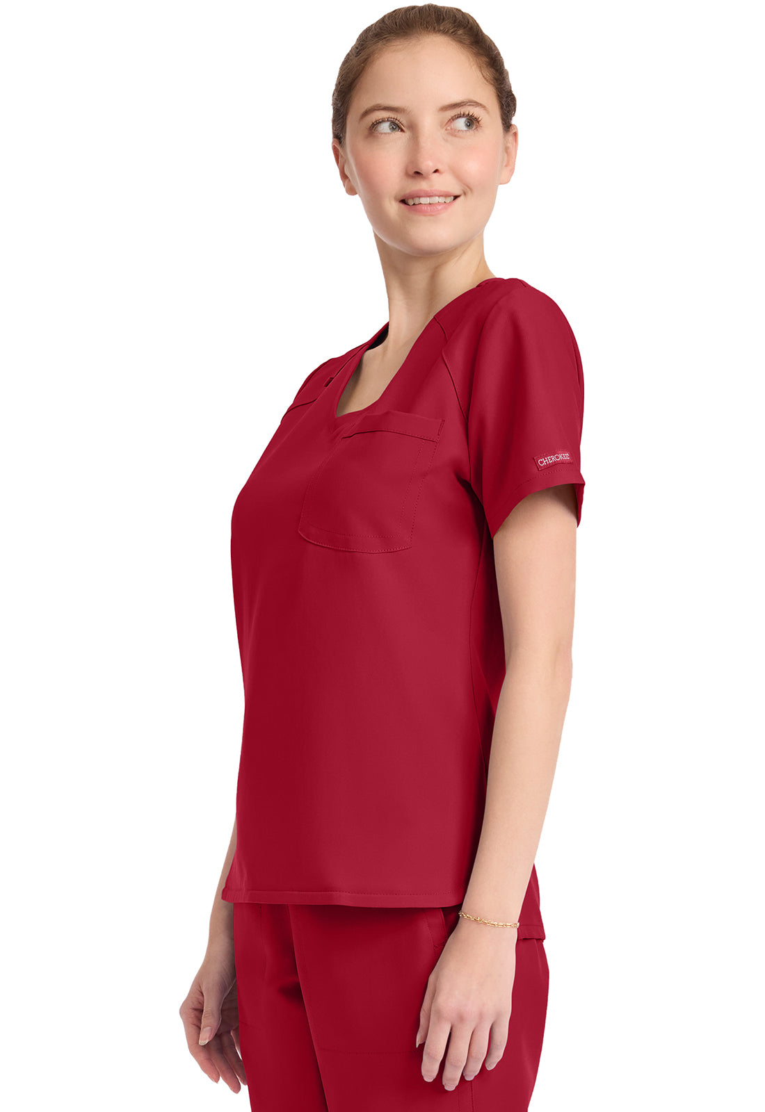 Originals Ultra CK954A Women's Tuck-in V-Neck Top Red Image