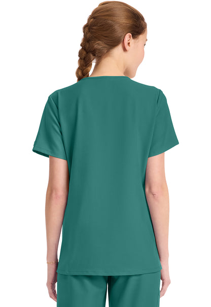 Originals Ultra CK954A Women's Tuck-in V-Neck Top Teal Blue Image