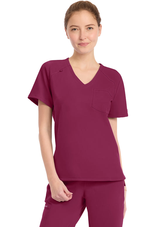 Originals Ultra CK954A Women's Tuck-in V-Neck Top Wine