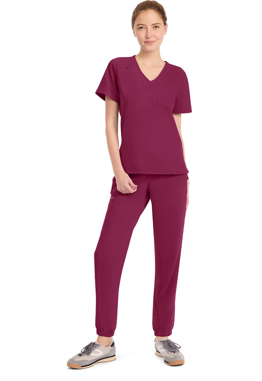 Workwear Originals Ultra CK954A Women's Tuck-in V-Neck Scrub Top Wine