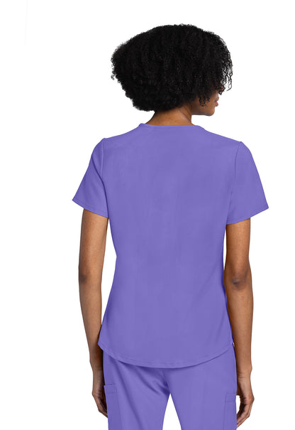 Originals Ultra CK961A V-Neck Top Electric Lavender Model Image Back | Cherokee