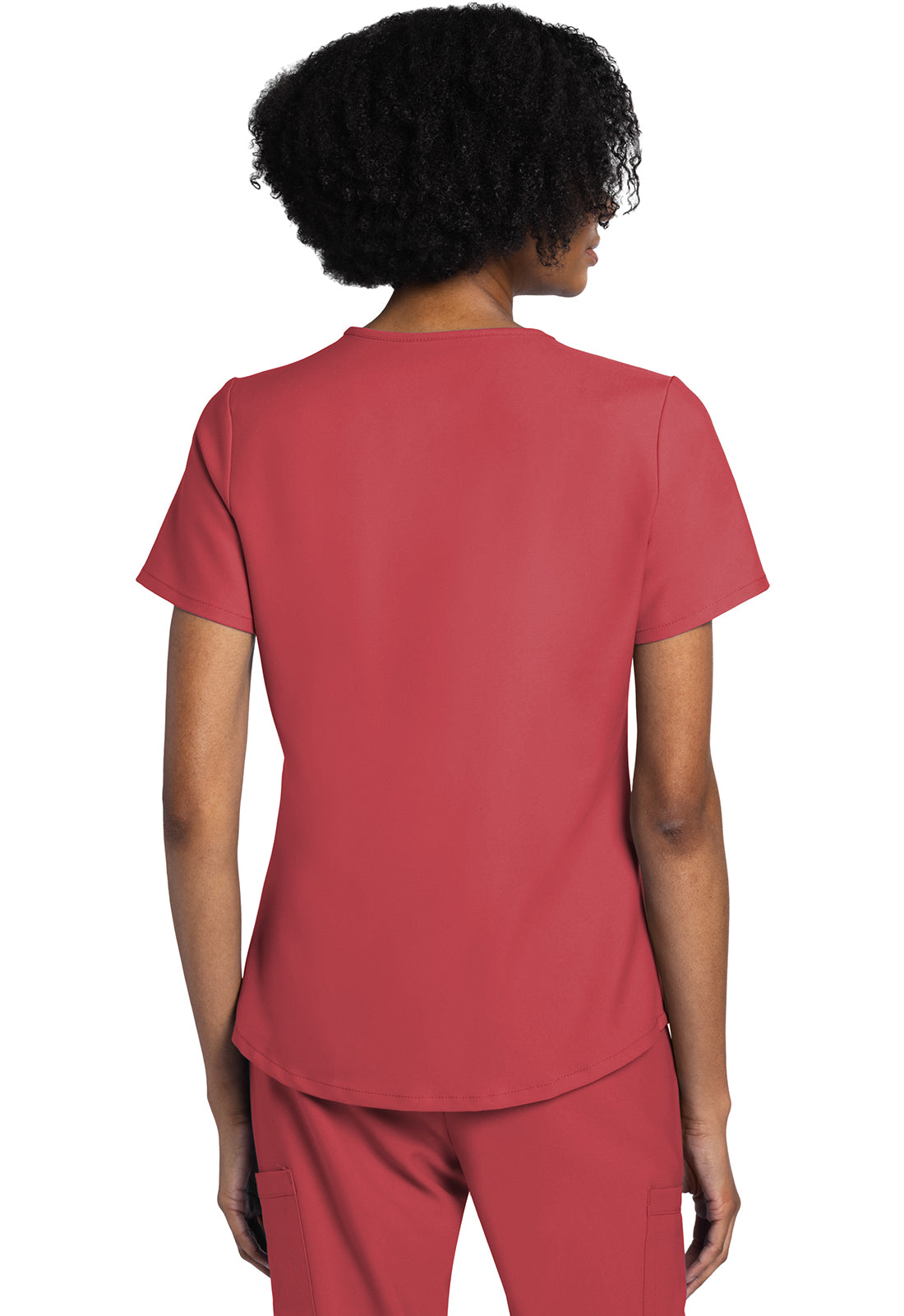 Originals Ultra CK961A V-Neck Top Spiced Coral Model Image Back | Cherokee