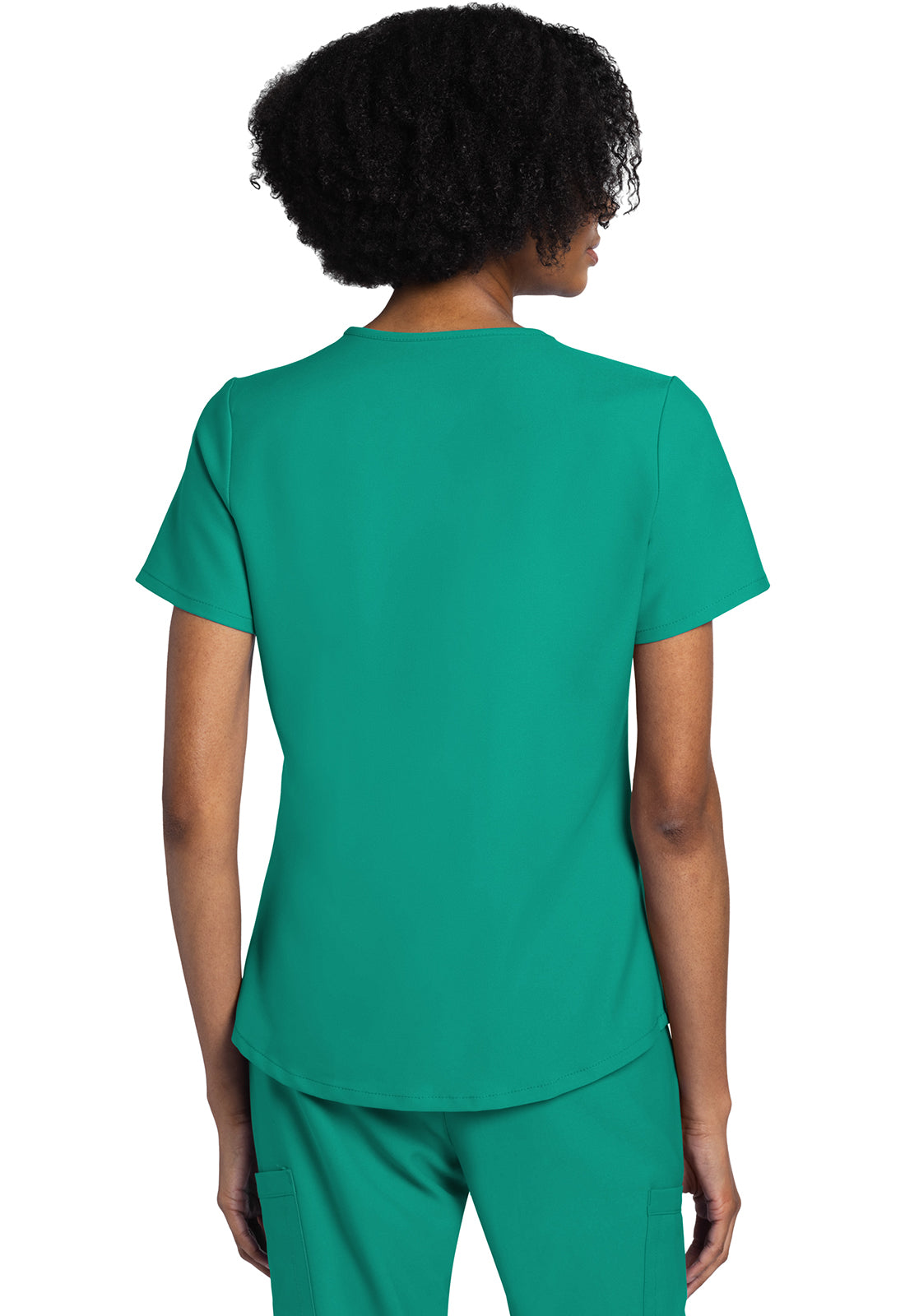 Originals Ultra CK961A V-Neck Top Teal Blue Model Image Back | Cherokee