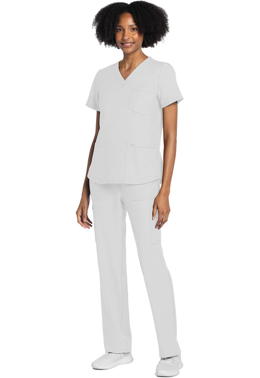 Workwear Originals Ultra CK961A Women's V-Neck Scrub Top White