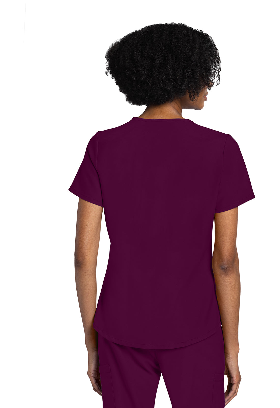 Originals Ultra CK961A V-Neck Top Wine Model Image Back | Cherokee