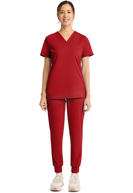 Achieve CK963 Women's Tuck in Scrub Top Red
