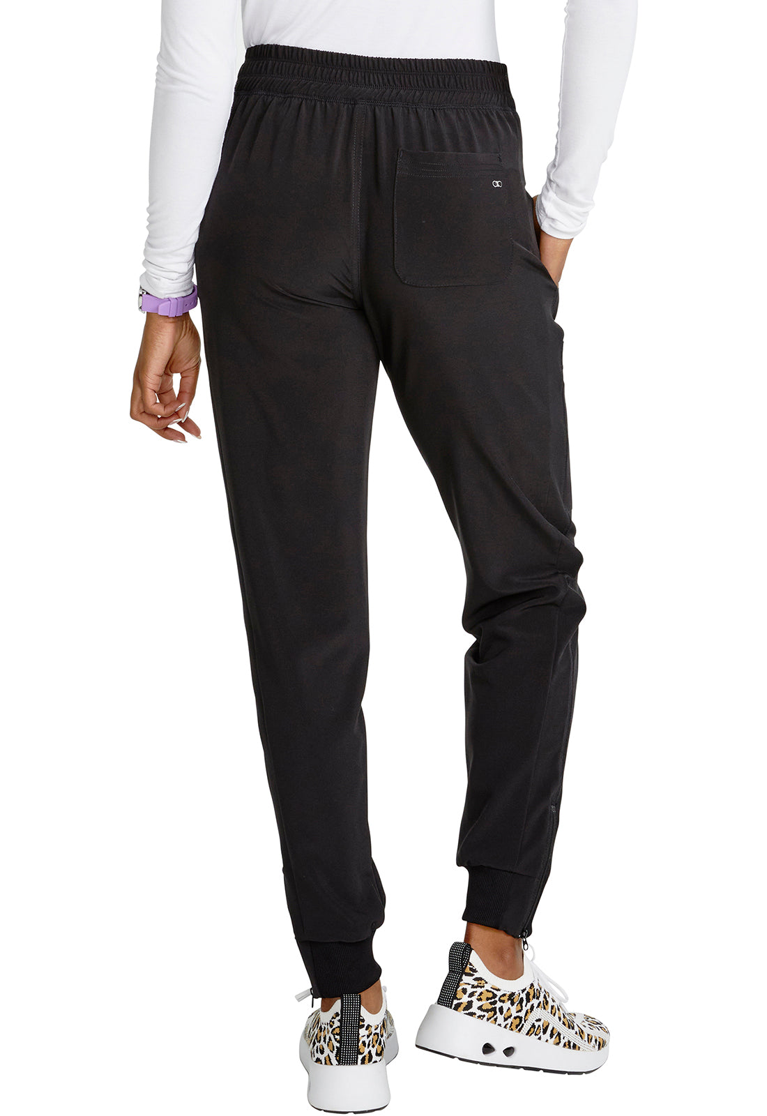 Allura CKA170 Pull-On Jogger Pants Black Model Image Back | Cherokee