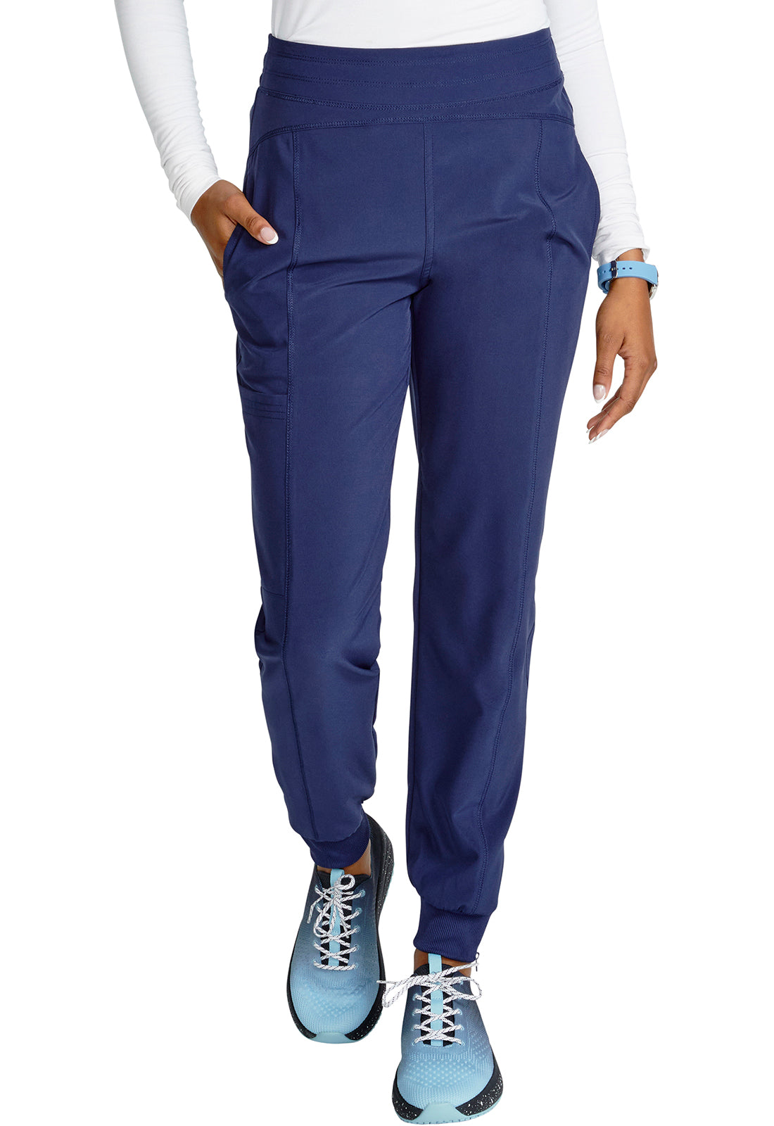 Allura CKA170 Pull-On Jogger Pants Navy Model Image Front | Cherokee