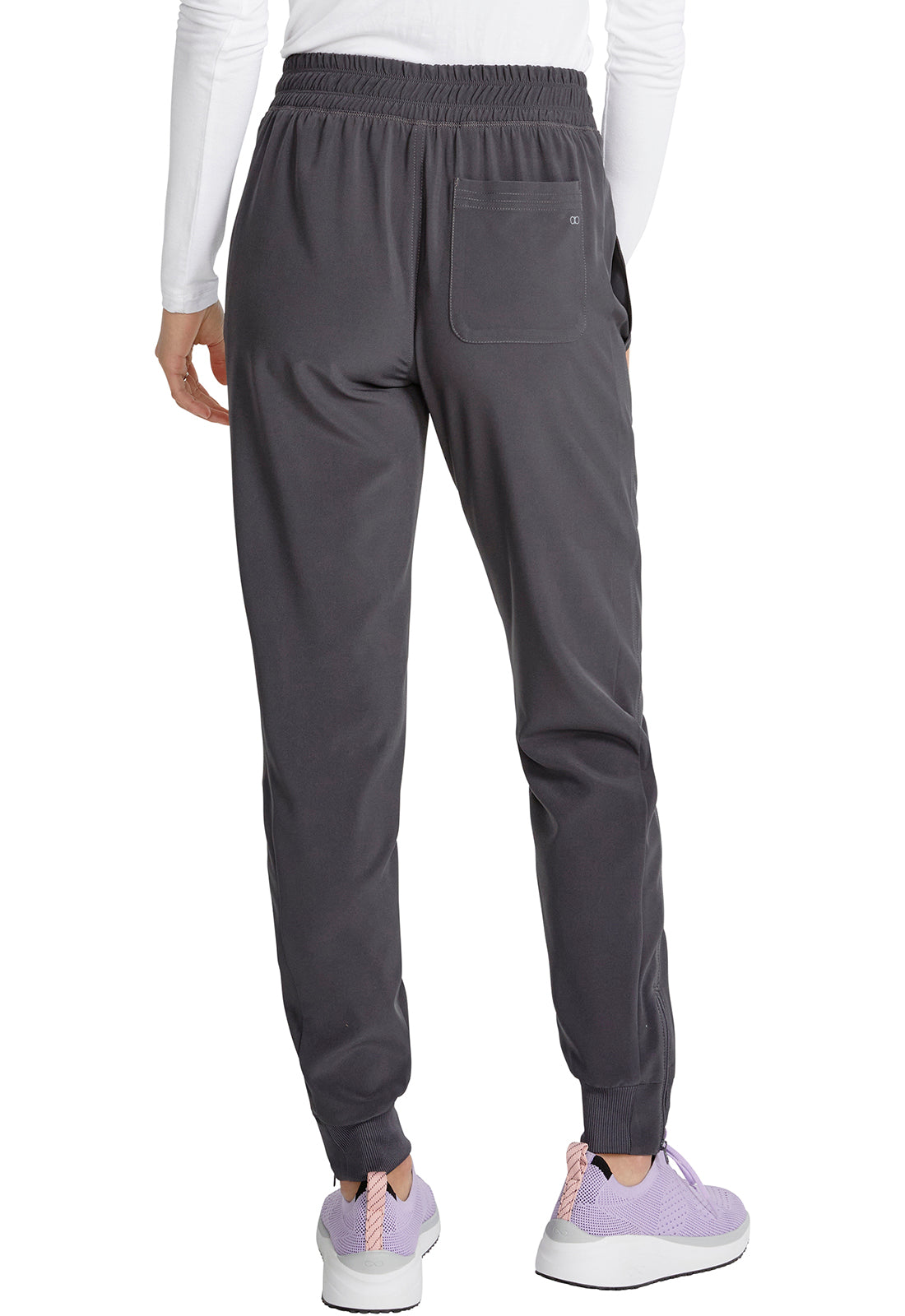 Allura CKA170 Pull-On Jogger Pants Pewter Model Image Back | Cherokee