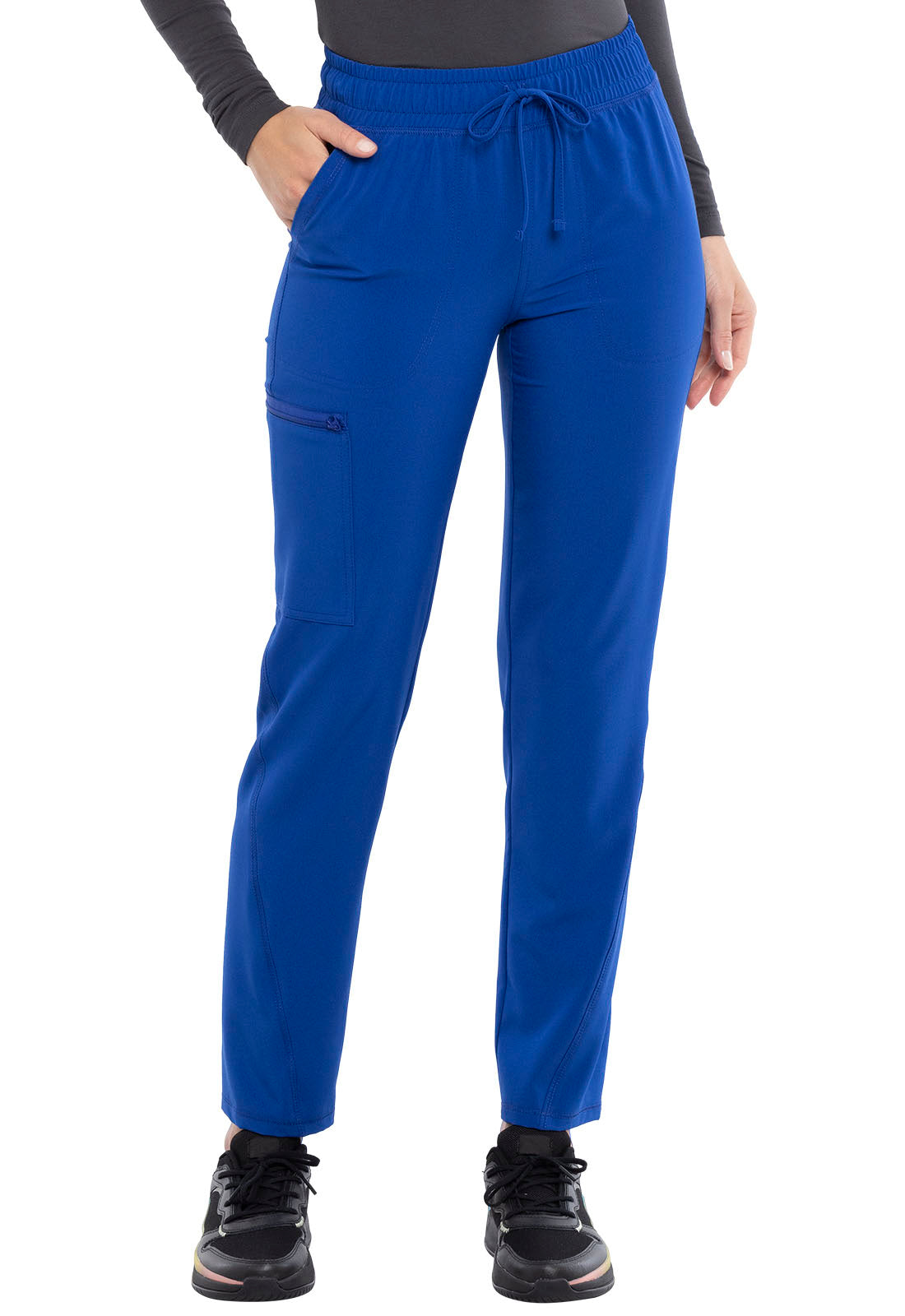 Allura CKA184 Mid Rise Drawstring Tapered Leg Pants Galaxy Blue