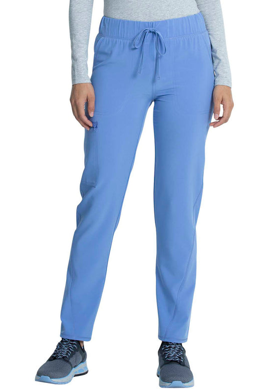 Allura CKA184 Women's Mid Rise Drawstring Tapered Leg Scrub Pants Ciel Blue