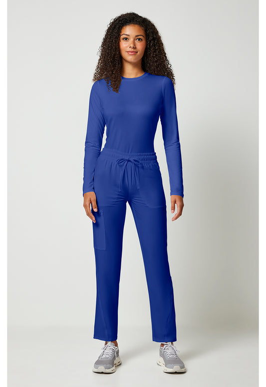 Allura CKA184 Women's Mid Rise Drawstring Tapered Leg Scrub Pants Galaxy Blue