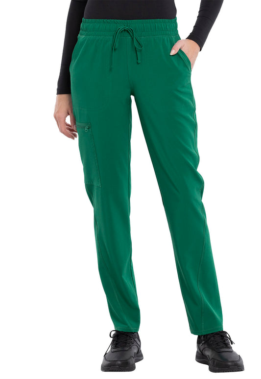 Allura CKA184 Women's Mid Rise Drawstring Tapered Leg Scrub Pants Hunter Green