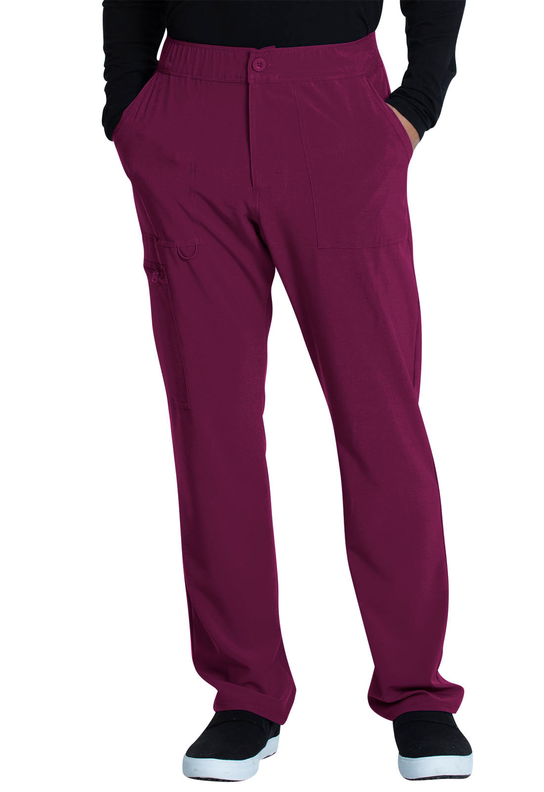 Allura CKA186 Men's Fly Front Cargo Pants Wine