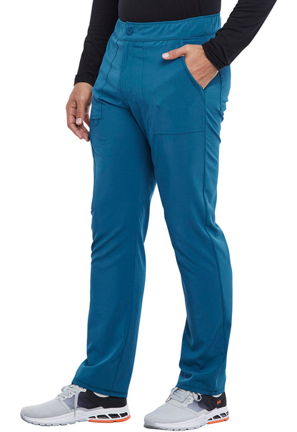 Allura CKA186 Men's Fly Front Cargo Pants Caribbean Blue Model Image Right Side | Cherokee