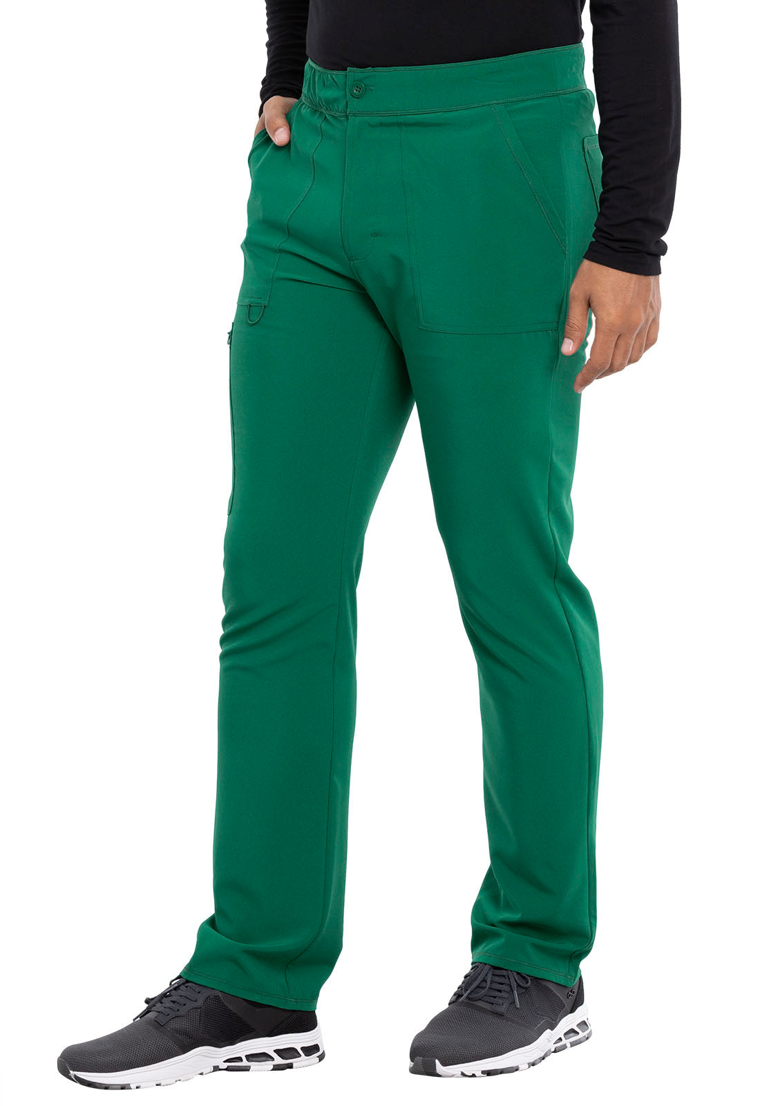 Allura CKA186 Men's Fly Front Cargo Pants Hunter Green Model Image Right Side | Cherokee