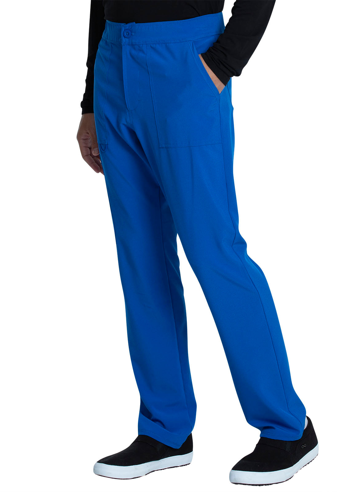 Allura CKA186 Men's Fly Front Cargo Pants Royal Model Image Right Side | Cherokee