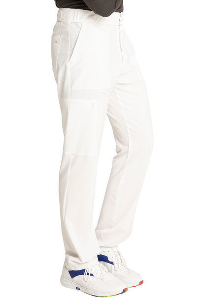 Allura CKA186 Men's Fly Front Cargo Pants White Model Image Left Side | Cherokee