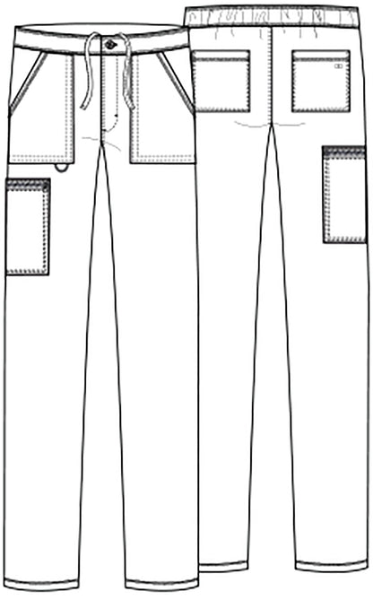 Allura CKA186 Men's Fly Front Cargo Scrub Pants Royal