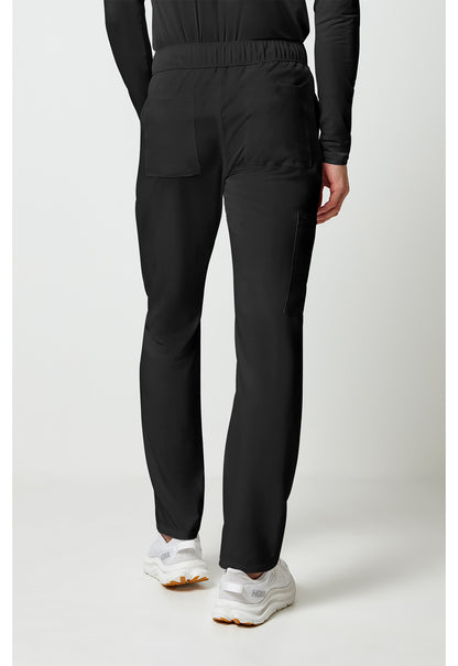 Allura CKA186 Men's Fly Front Cargo Scrub Pants Black