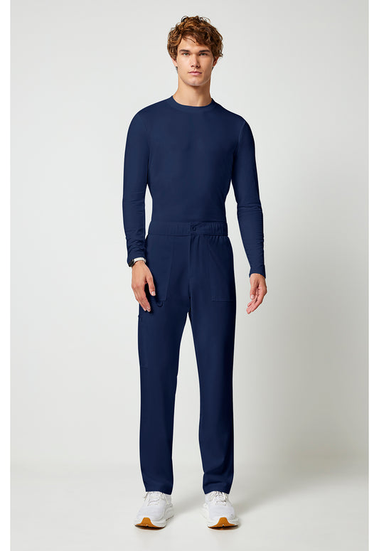 Allura CKA186 Men's Fly Front Cargo Scrub Pants Navy