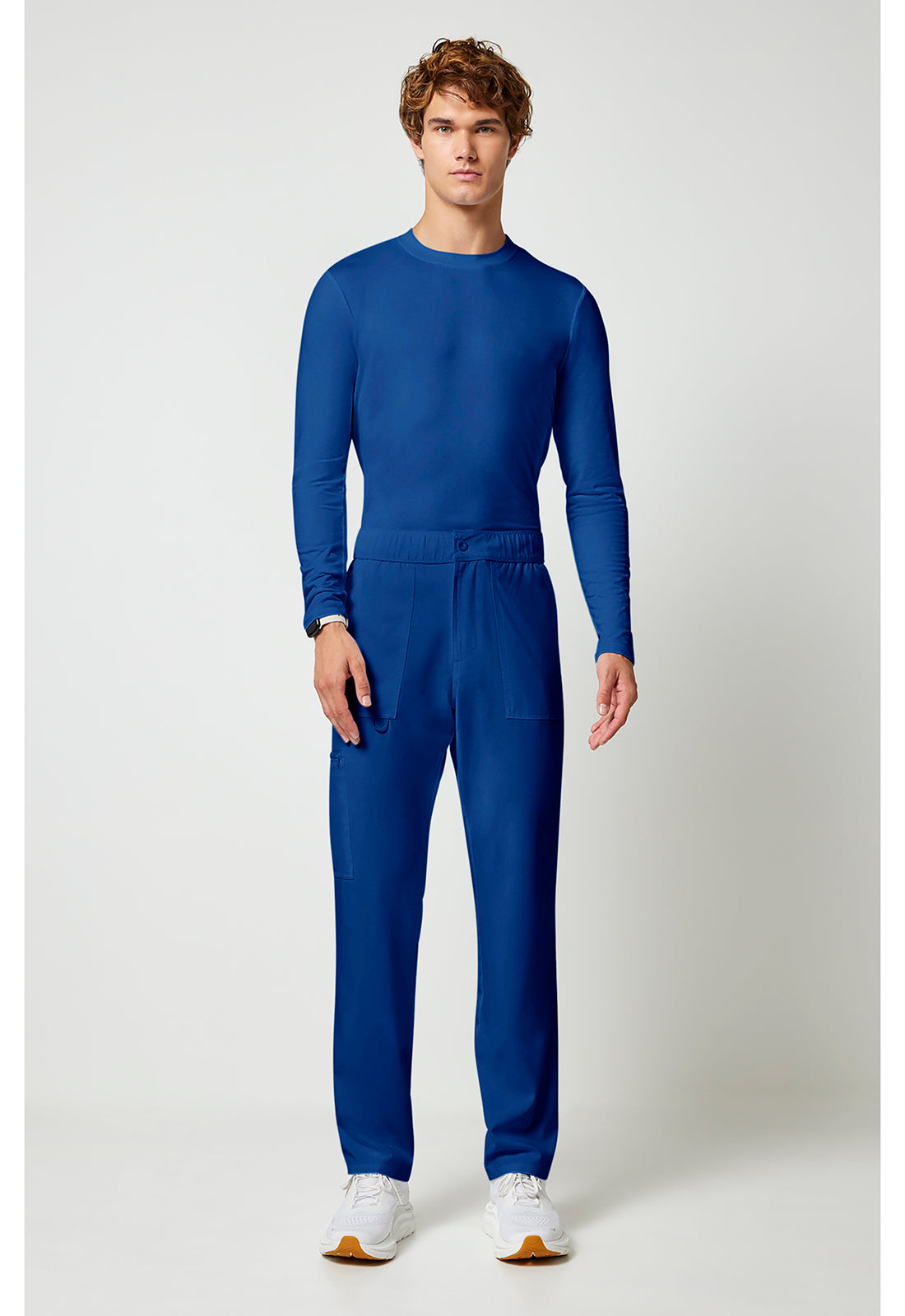 Allura CKA186 Men's Fly Front Cargo Scrub Pants Royal