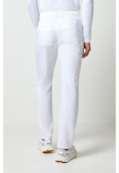 Allura CKA186 Men's Fly Front Cargo Scrub Pants White