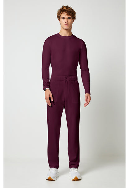 Allura CKA186 Men's Fly Front Cargo Scrub Pants Wine