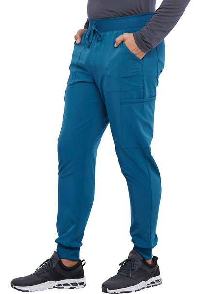 Allura CKA189 Men's Mid Rise Jogger Caribbean Blue Model Image Right Side | Cherokee