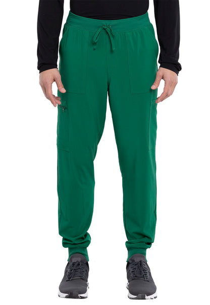 Allura CKA189 Men's Mid Rise Jogger Hunter Green Model Image Front | Cherokee