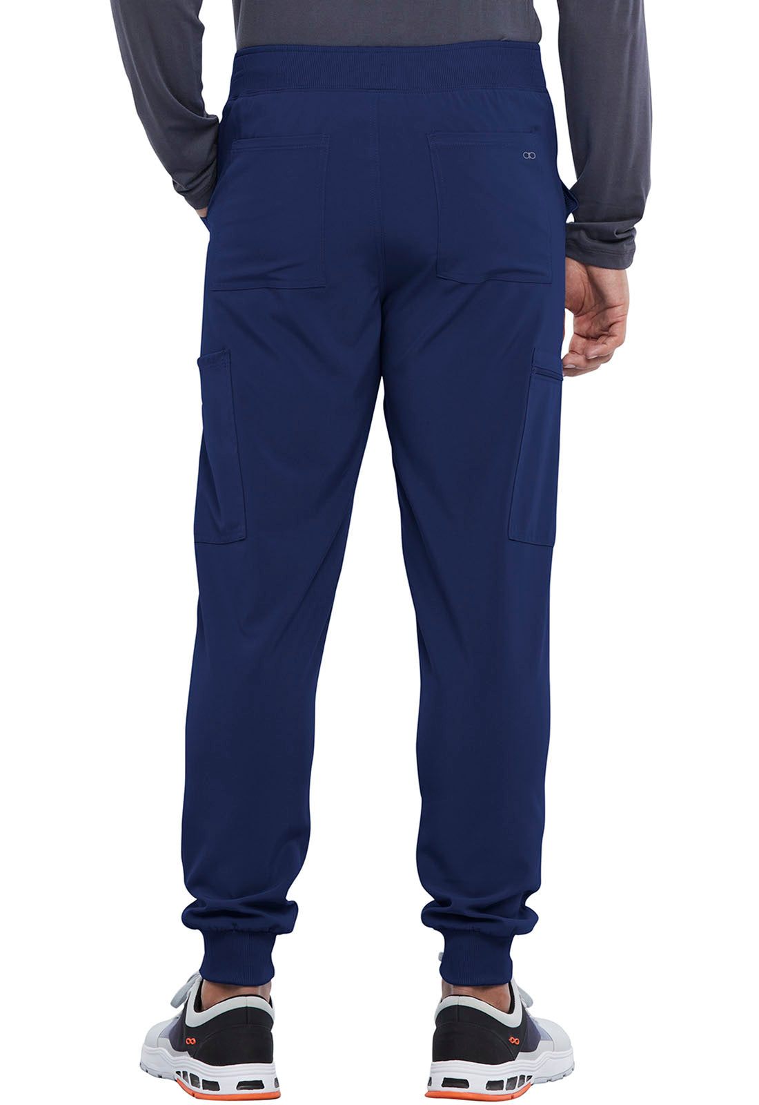 Allura CKA189 Men's Mid Rise Jogger Navy Model Image Back | Cherokee