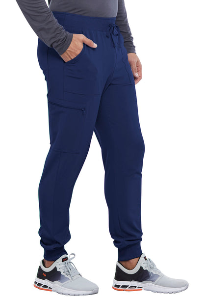 Allura CKA189 Men's Mid Rise Jogger Navy Model Image Left Side | Cherokee