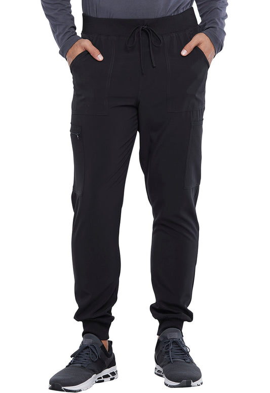Allura CKA189 Men's Mid Rise Scrub Joggers Black