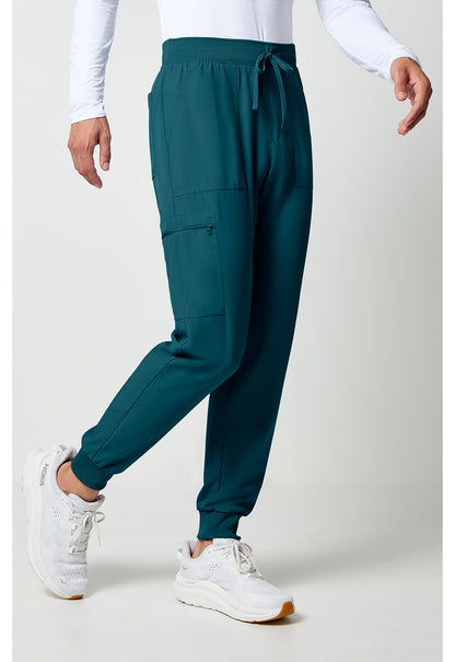 Allura CKA189 Men's Mid Rise Scrub Joggers Caribbean Blue