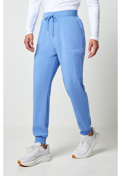 Allura CKA189 Men's Mid Rise Scrub Joggers Ciel Blue