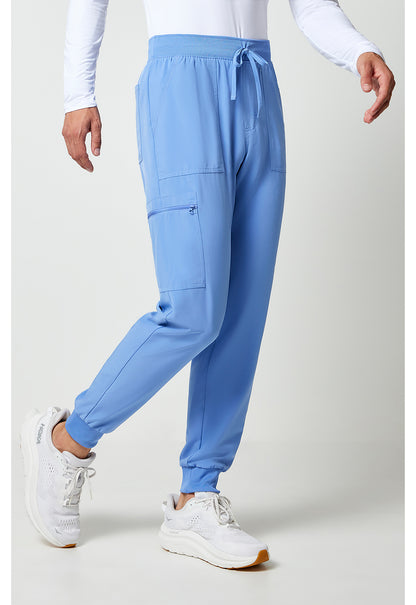 Allura CKA189 Men's Mid Rise Scrub Joggers Ciel Blue