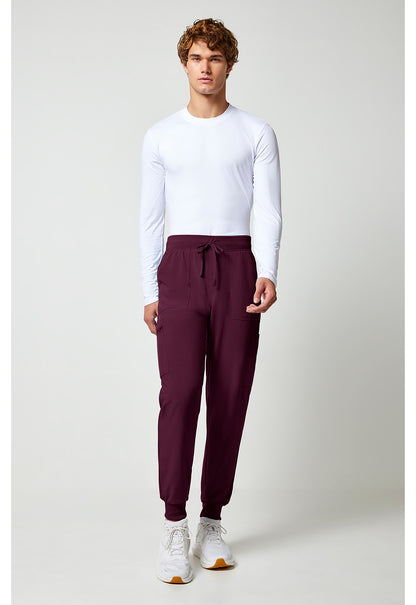 Allura CKA189 Men's Mid Rise Scrub Joggers Wine