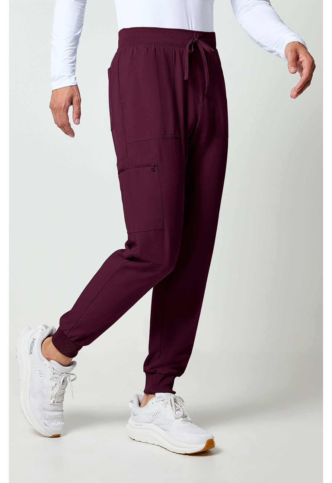 Allura CKA189 Men's Mid Rise Scrub Joggers Wine