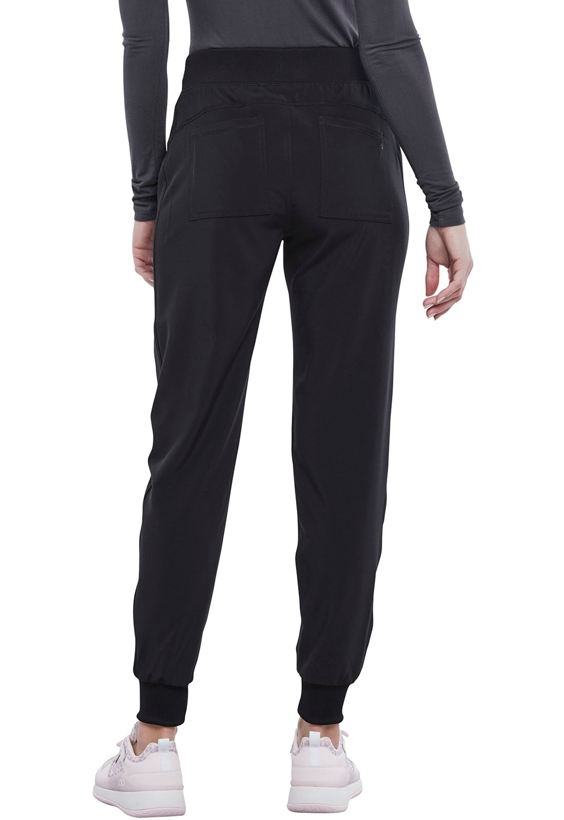 Allura CKA190 Mid Rise Jogger Black Model Image Back | Cherokee