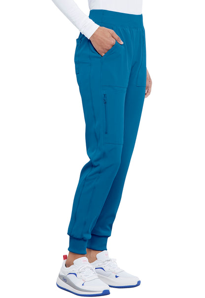 Allura CKA190 Mid Rise Jogger Caribbean Blue Model Image Left Side | Cherokee