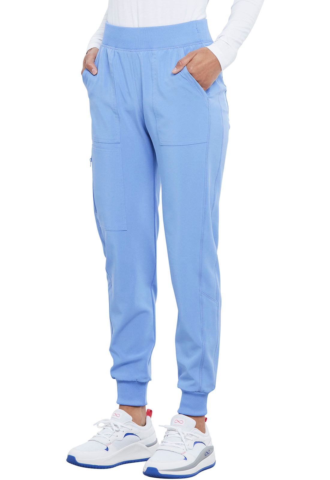 Allura CKA190 Mid Rise Jogger Ciel Model Image Right Side | Cherokee