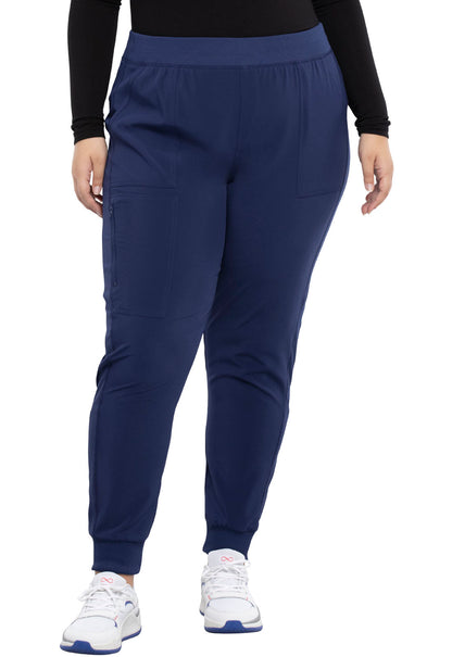 Allura CKA190 Mid Rise Jogger Navy Model Image Front | Cherokee