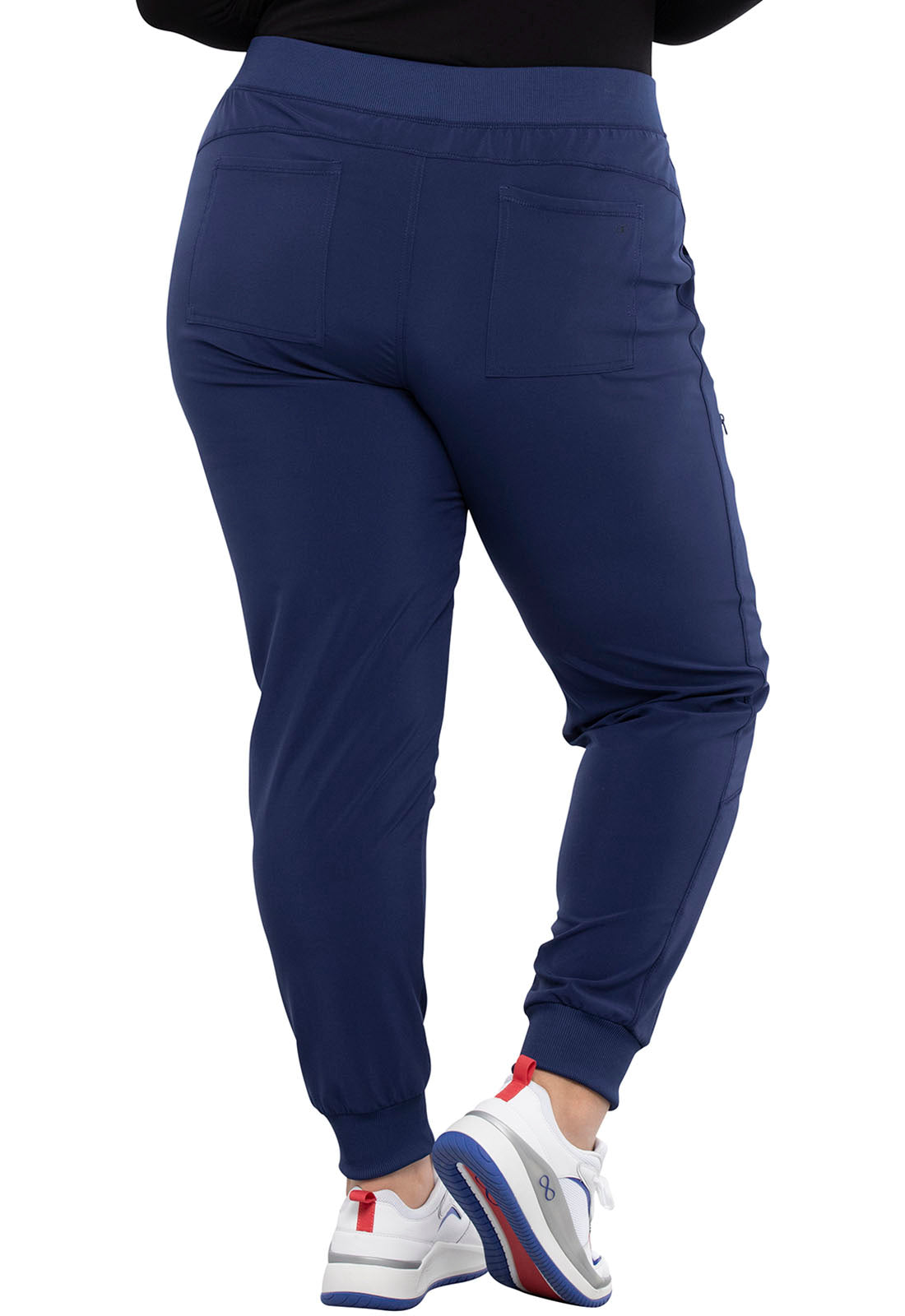 Allura CKA190 Mid Rise Jogger Navy Model Image Back | Cherokee