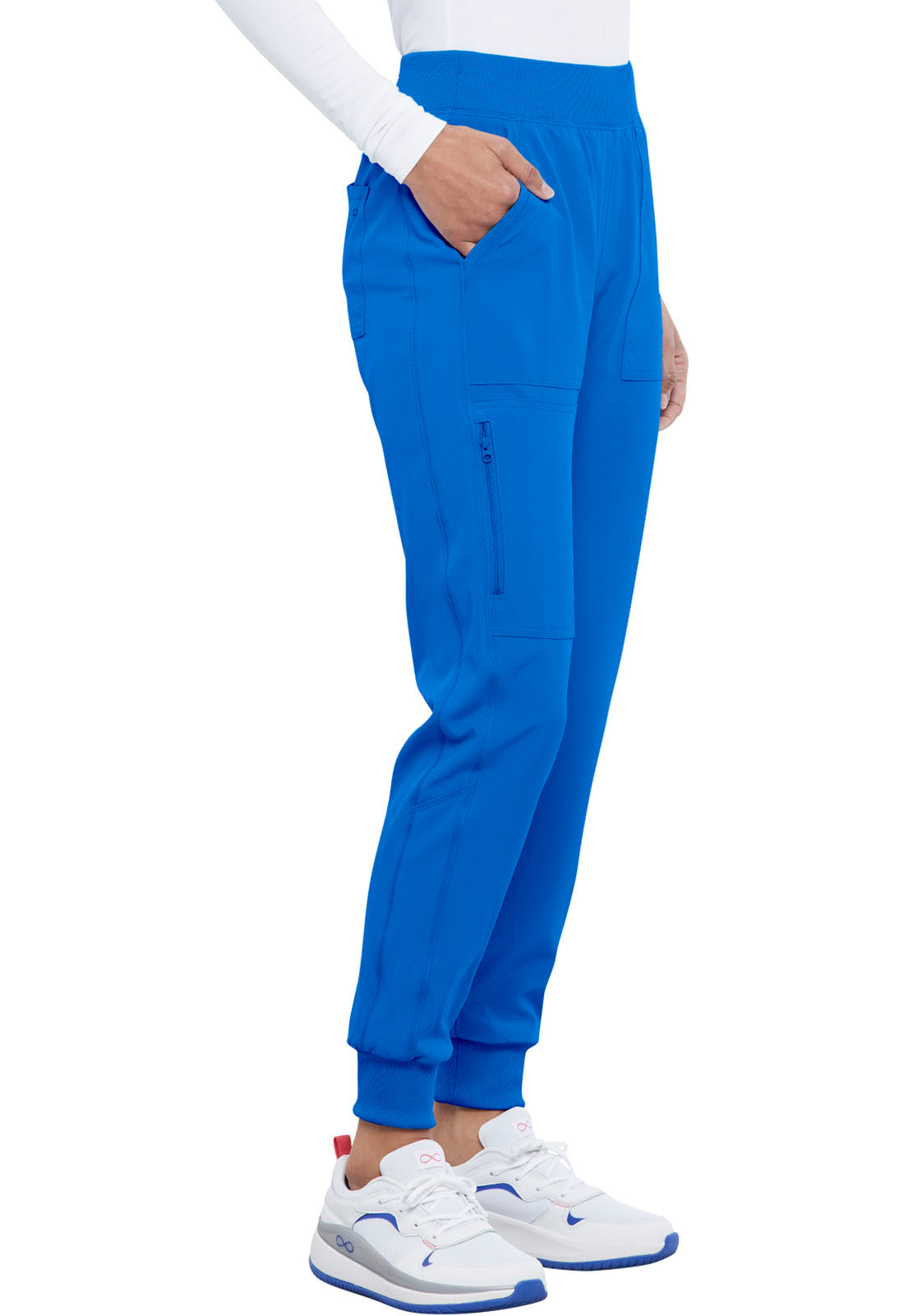 Allura CKA190 Mid Rise Jogger Royal Model Image Left Side | Cherokee