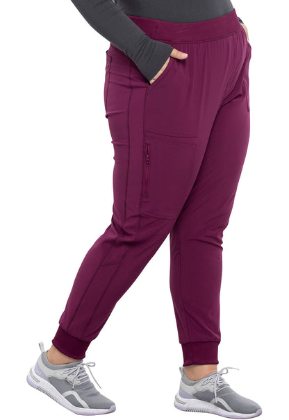 Allura CKA190 Mid Rise Jogger Wine Model Image Left Side | Cherokee