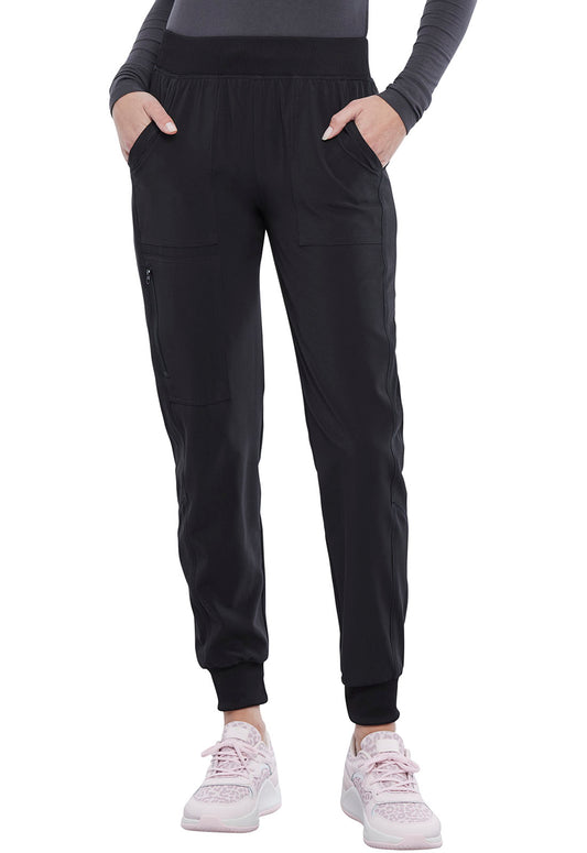 Allura CKA190 Women's Mid Rise Scrub Joggers Black