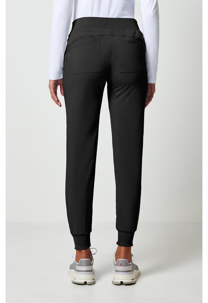 Allura CKA190 Women's Mid Rise Scrub Joggers Black